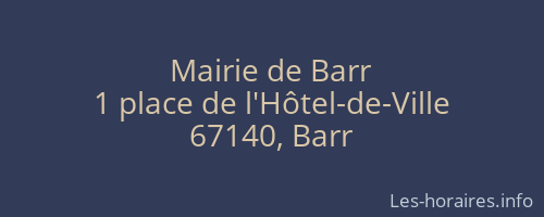 Mairie de Barr