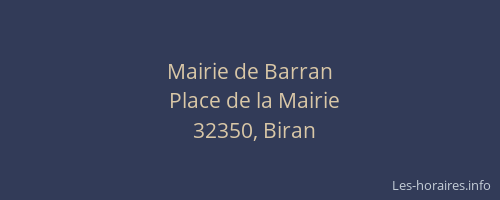 Mairie de Barran