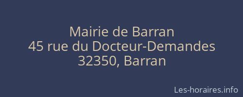Mairie de Barran