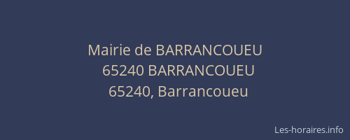 Mairie de BARRANCOUEU