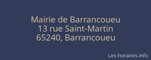Mairie de Barrancoueu