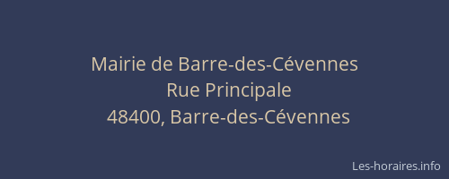 Mairie de Barre-des-C&eacute;vennes