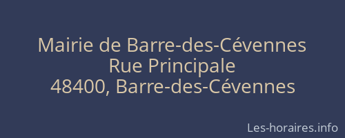 Mairie de Barre-des-Cévennes
