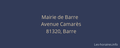 Mairie de Barre