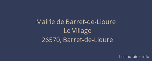Mairie de Barret-de-Lioure