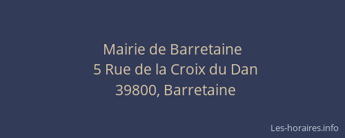 Mairie de Barretaine