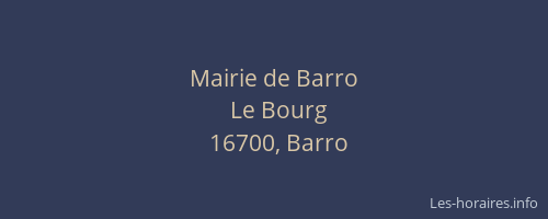 Mairie de Barro