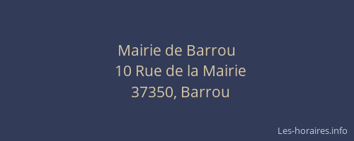 Mairie de Barrou