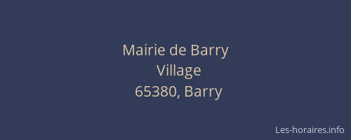 Mairie de Barry