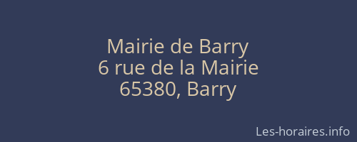 Mairie de Barry