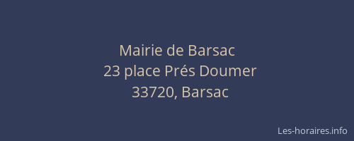 Mairie de Barsac