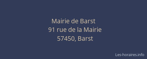 Mairie de Barst