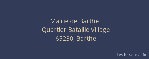 Mairie de Barthe
