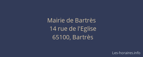 Mairie de Bartr&egrave;s