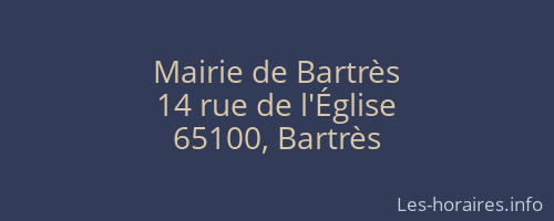 Mairie de Bartrès