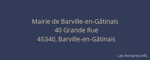 Mairie de Barville-en-Gâtinais
