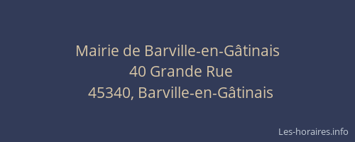 Mairie de Barville-en-G&acirc;tinais