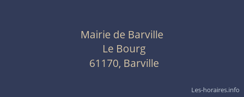 Mairie de Barville