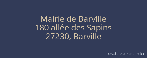 Mairie de Barville