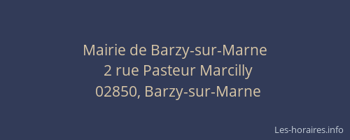 Mairie de Barzy-sur-Marne