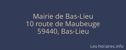 Mairie de Bas-Lieu