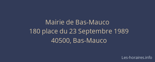 Mairie de Bas-Mauco