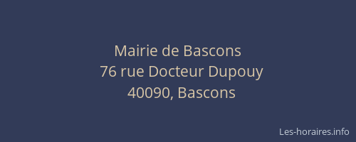 Mairie de Bascons