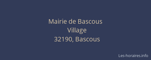 Mairie de Bascous