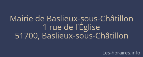 Mairie de Baslieux-sous-Châtillon