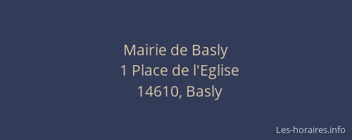 Mairie de Basly
