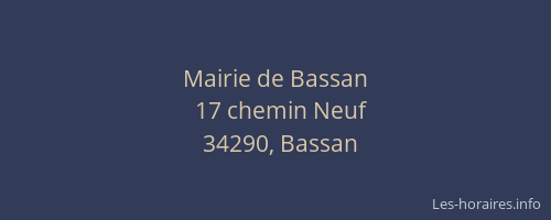 Mairie de Bassan