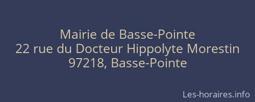 Mairie de Basse-Pointe