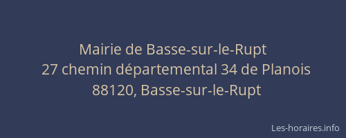 Mairie de Basse-sur-le-Rupt