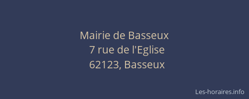 Mairie de Basseux