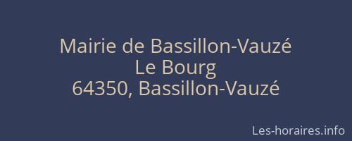 Mairie de Bassillon-Vauzé