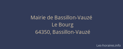 Mairie de Bassillon-Vauz&eacute;