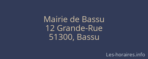 Mairie de Bassu