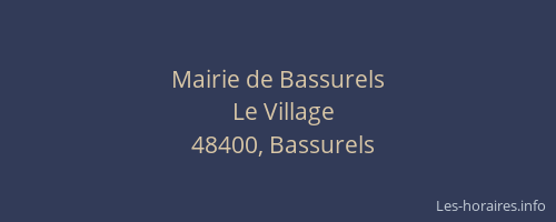Mairie de Bassurels
