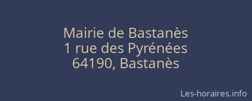 Mairie de Bastanès