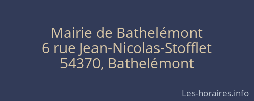Mairie de Bathelémont