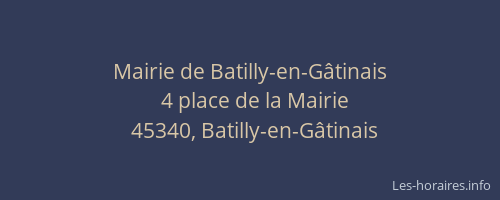 Mairie de Batilly-en-Gâtinais