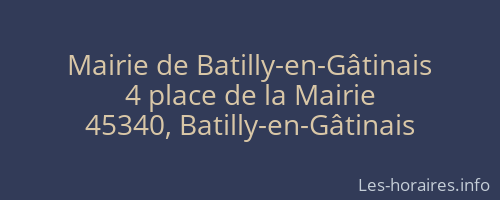 Mairie de Batilly-en-Gâtinais