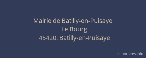 Mairie de Batilly-en-Puisaye