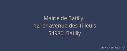 Mairie de Batilly