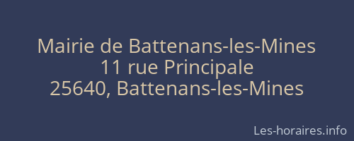 Mairie de Battenans-les-Mines