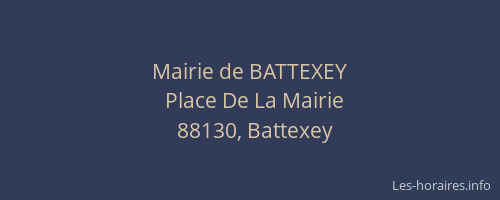 Mairie de BATTEXEY