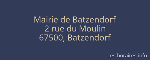 Mairie de Batzendorf