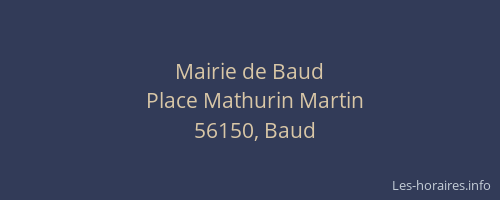 Mairie de Baud