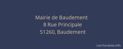 Mairie de Baudement