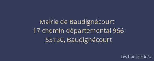 Mairie de Baudign&eacute;court